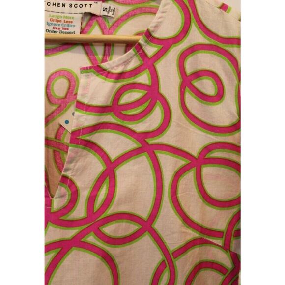 GRETCHEN SCOTT Sz S Small Mommy & Me Tunic String Thing Pink Green NWT - Picture 7 of 8